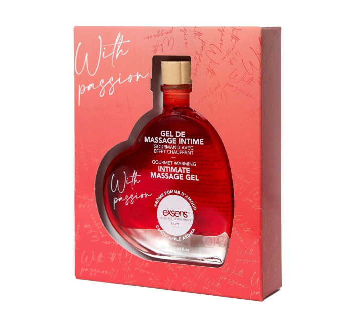 Массажное масло EXSENS With Passion Candy Apple 50мл разогревающее, без сахара, съедобное
