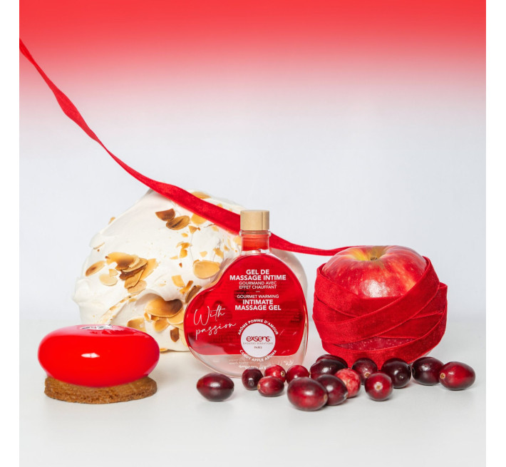 Массажное масло EXSENS With Passion Candy Apple 50мл разогревающее, без сахара, съедобное