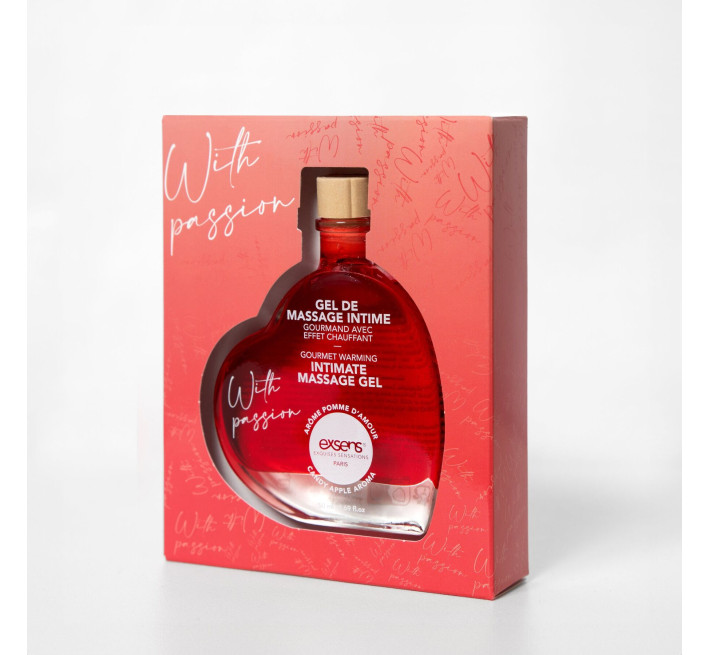 Массажное масло EXSENS With Passion Candy Apple 50мл разогревающее, без сахара, съедобное