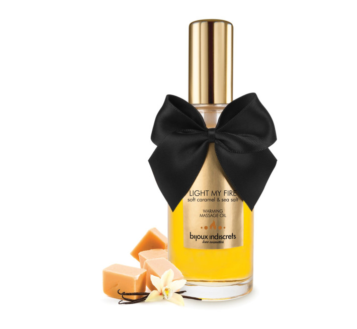 Розігрівальна олія Bijoux Indiscrets Light my Fire – Caramel&Sea salt 100 мл