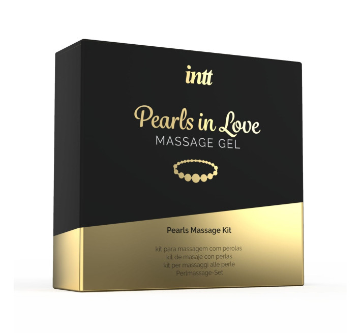 Набір для перлинного масажу Intt Pearls in Love: намисто та силіконовий масажний гель 15 мл