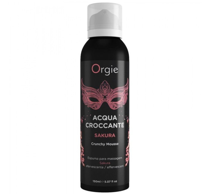 Шипуча пінка зволожуюча для масажу Orgie Acqua Crocante, аромат: Сакура 150 мл