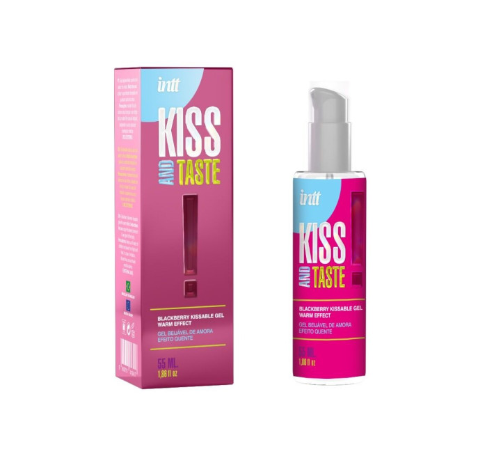 Масажний гель Intt KISS AND TASTE! (55 мл) зі смаком ожини
