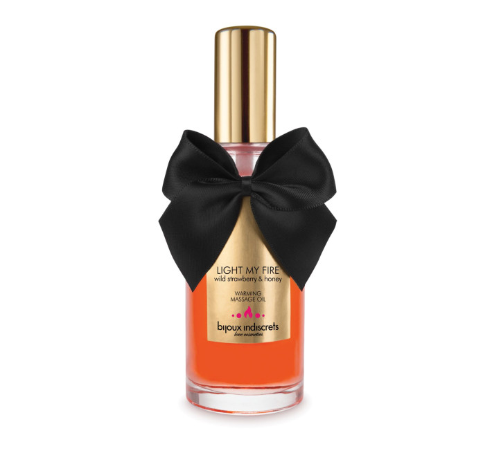 Розігрівальна олія Bijoux Indiscrets Light my Fire – Wild Strawberry&Honey 100 мл