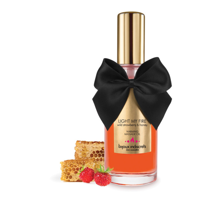 Розігрівальна олія Bijoux Indiscrets Light my Fire – Wild Strawberry&Honey 100 мл