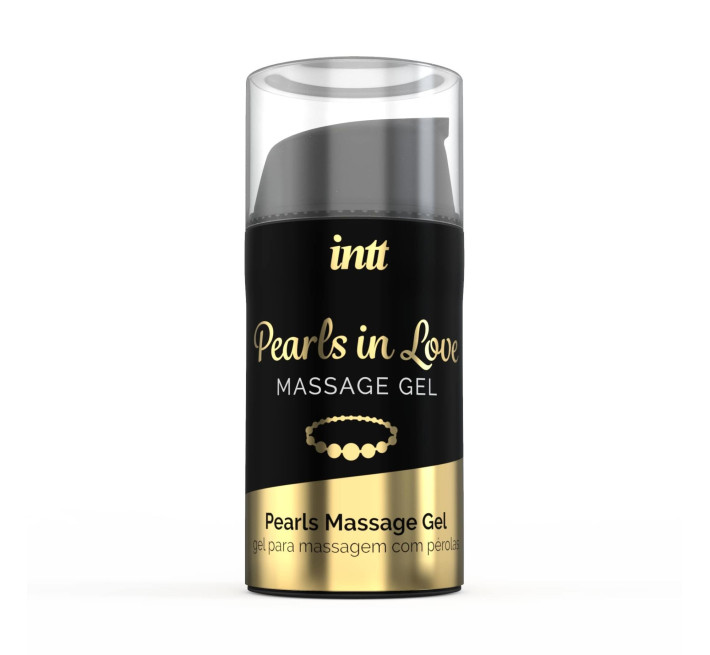 Набір для перлинного масажу Intt Pearls in Love: намисто та силіконовий масажний гель 15 мл