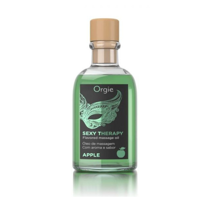 Набор Orgie съедобное массажное масло и перо ЯБЛОКО 150 мл