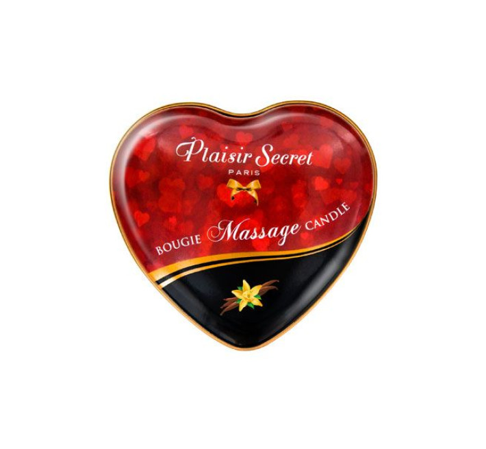 Масажна свічка серце Plaisirs Secrets Ванільна 35 мл