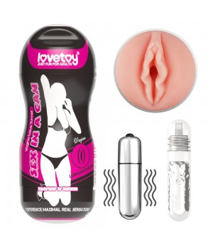 Мастурбатор LoveToy Sex In Can Vibrating Vagina Tunnel