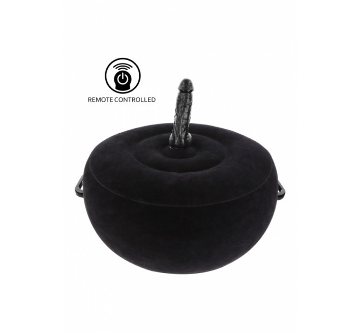 Подушка для секса с реалистичным вибратором Taboom с дистанционным пультом, черная