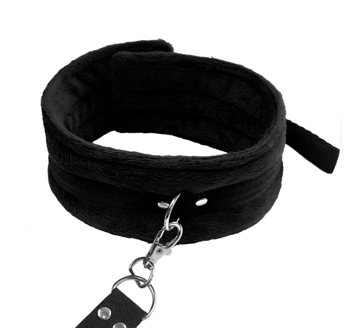 Набор ошейник с поводком и маска Art of Sex Soft Touch Light Черный