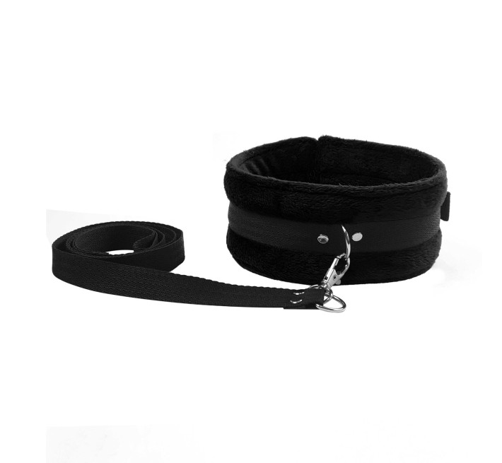 Набор ошейник с поводком и маска Art of Sex Soft Touch Light Черный