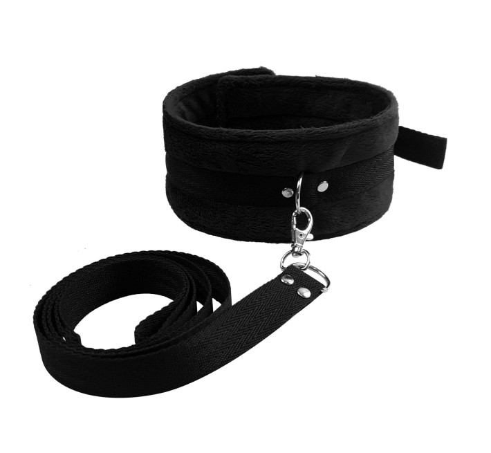 Набор ошейник с поводком и маска Art of Sex Soft Touch Light Черный