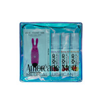 Набор из 3-х вкусов стимулирующего лубриканта Amoreane Med (3х10мл) и вибропули Adrien Lastic Pink