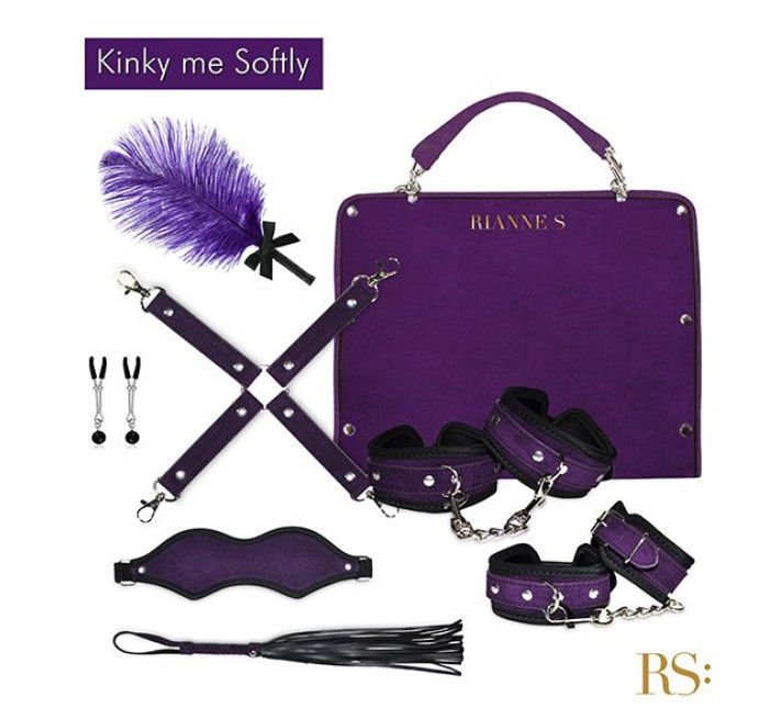 Подарунковий набір для BDSM RIANNE S - Kinky Me Softly Фіолетовий: 8 предметів для задоволення