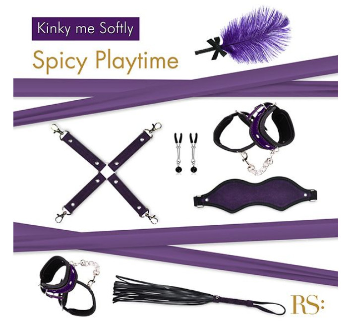Подарунковий набір для BDSM RIANNE S - Kinky Me Softly Фіолетовий: 8 предметів для задоволення
