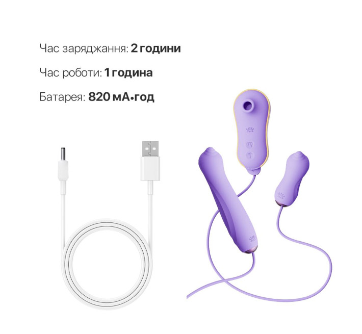 Набор 3в1 Zalo — UNICORN Set Violet, виброяйцо, пульсатор, вакуумный стимулятор
