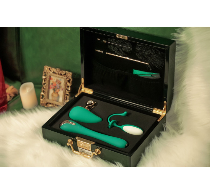 Набір Knight Jenay Pandora Box: вакуумний вібратор, вібратор з камерою, віброяйце, лоскітка, стрічка