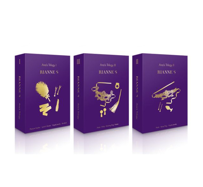Романтичний подарунковий набір RIANNE S Ana's Trilogy Set II: пробка 2,7 см, ласо для сосків, маска