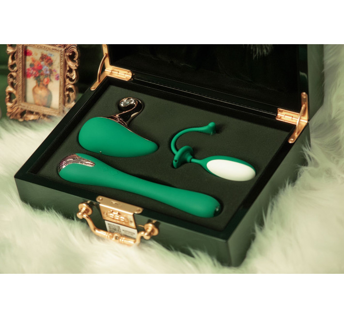 Набір Knight Jenay Pandora Box: вакуумний вібратор, вібратор з камерою, віброяйце, лоскітка, стрічка