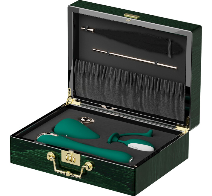 Набір Knight Jenay Pandora Box: вакуумний вібратор, вібратор з камерою, віброяйце, лоскітка, стрічка