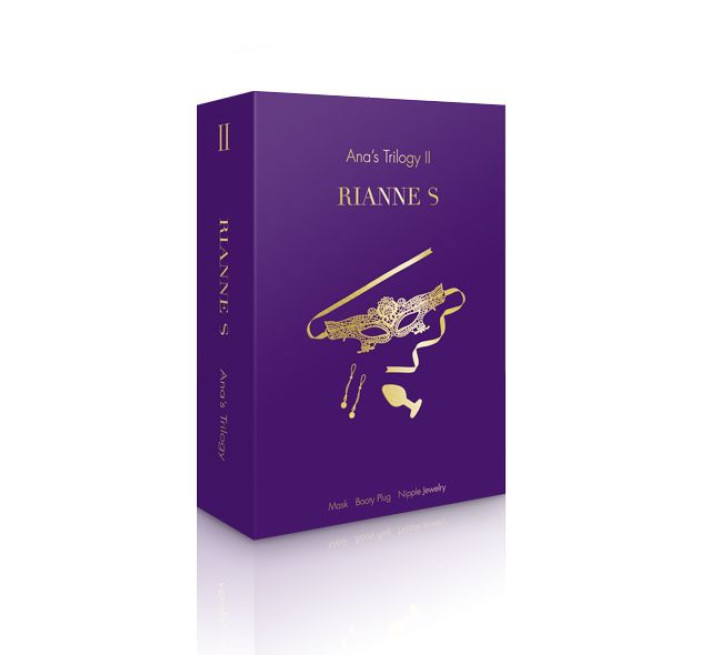 Романтичний подарунковий набір RIANNE S Ana's Trilogy Set II: пробка 2,7 см, ласо для сосків, маска