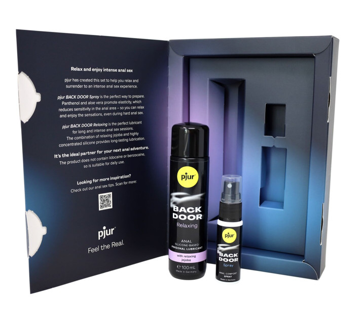 Подарунковий набор pjur BACK DOOR Value Pack: силіконова змазка 100 мл та розслаблювальний спрей 20