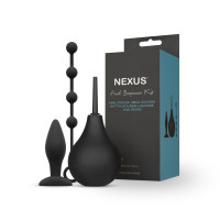 Набор новичка для анальной стимуляции Nexus ANAL BEGINNER KIT, спринцовка, анальные бусы и пробка