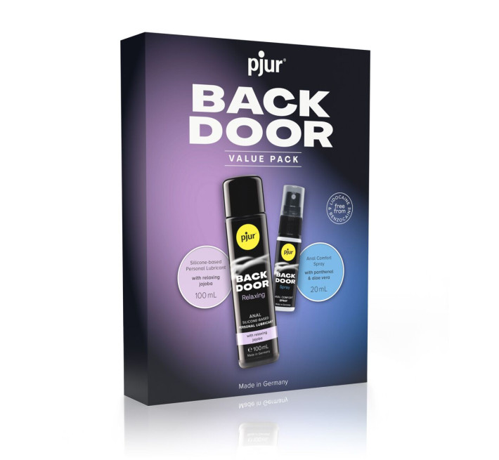 Подарунковий набор pjur BACK DOOR Value Pack: силіконова змазка 100 мл та розслаблювальний спрей 20