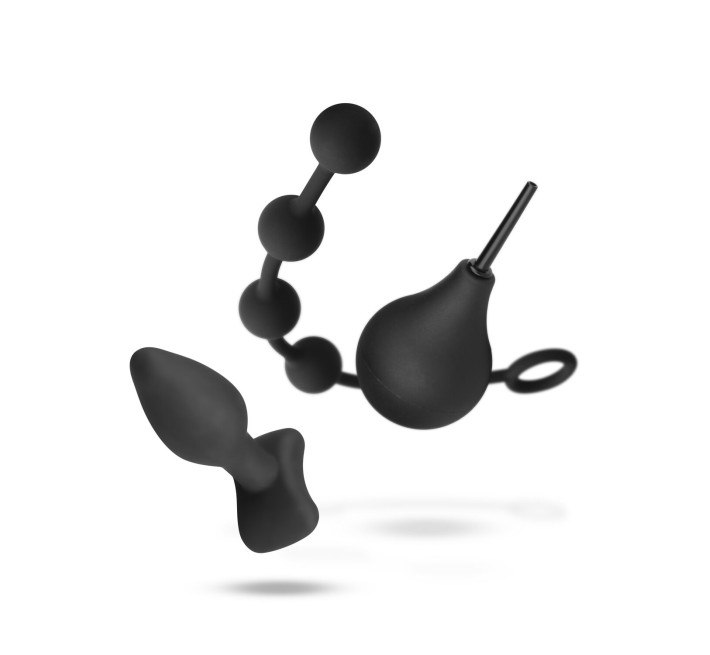 Набір новачка для анальної стимуляції Nexus ANAL BEGINNER KIT, спринцівка, анальне намисто і пробка