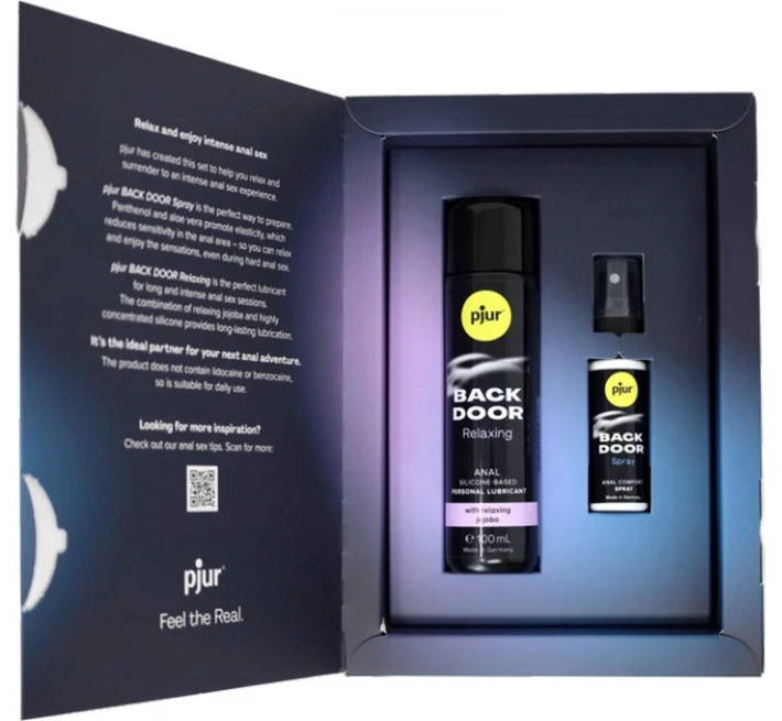 Подарунковий набор pjur BACK DOOR Value Pack: силіконова змазка 100 мл та розслаблювальний спрей 20