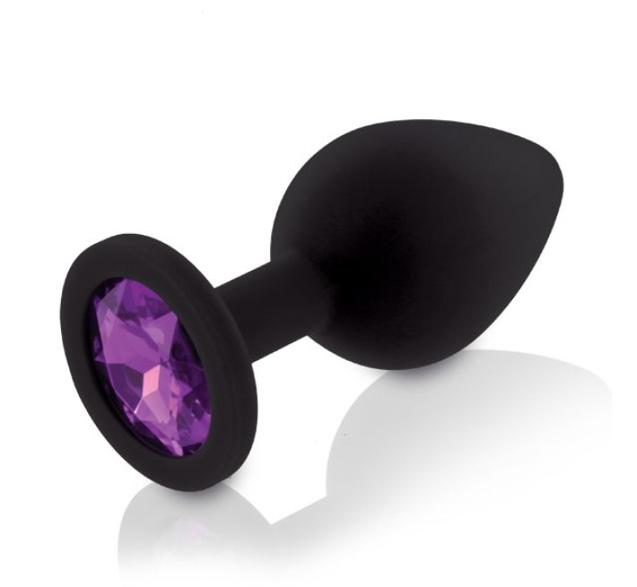 Набор анальных пробок с кристаллом Rianne S: Booty Plug Set Черные, диаметр 2,7см, 3,5см, 4,1см