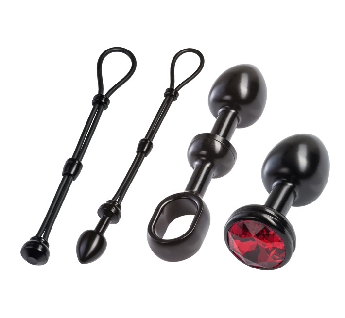 Секс набор StRubber MALESATION Alu Cock Grip Set klein Черный