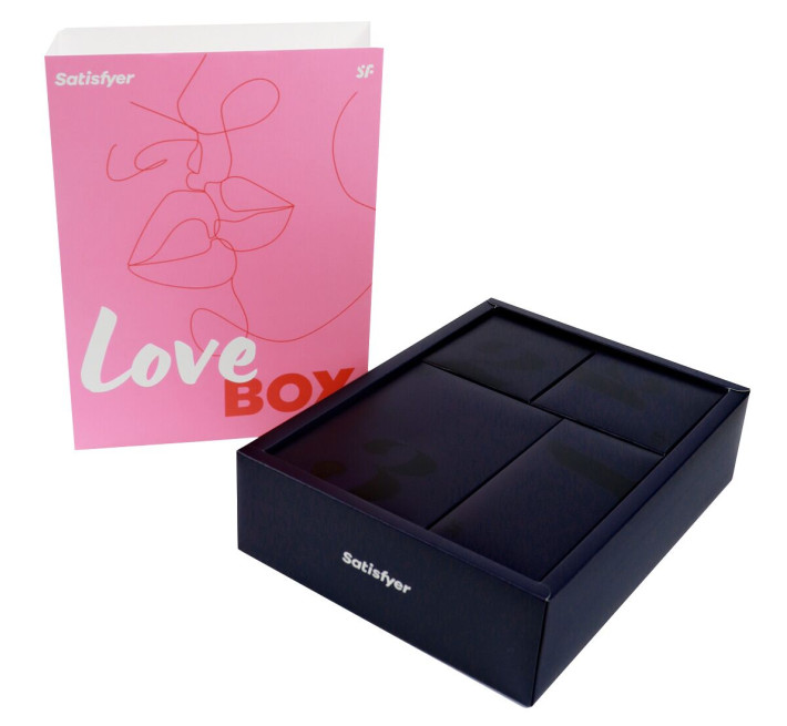 Подарунковий набір Satisfyer Love Box, іграшка для нього та для неї, білизна, мішечок для зберігання