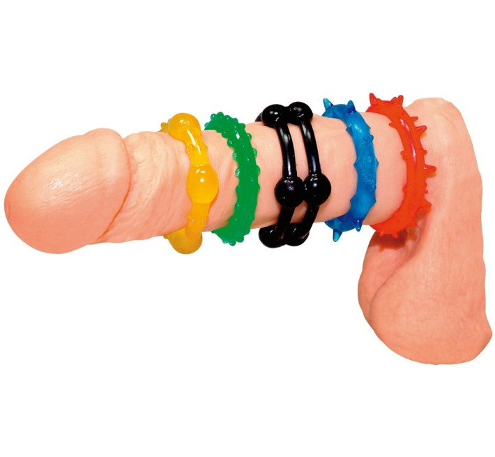 Набір You2Toys ерекційних кілець Секс марафон Червоний/Жовтий