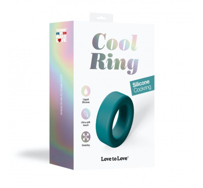 Эрекционное кольцо широкое Love To Love COOL RING - TEAL ME