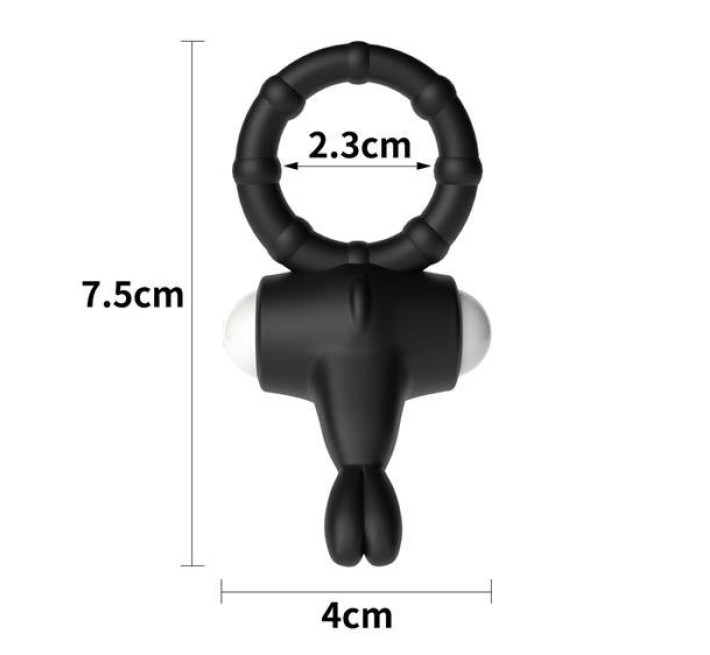 Ерекційне кільце LoveToy Power Clit Cockring Thriller Black