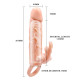 Насадка на член Pretty Love Brave Man Vibro Extension Vibrating Penis Sleeve Flesh