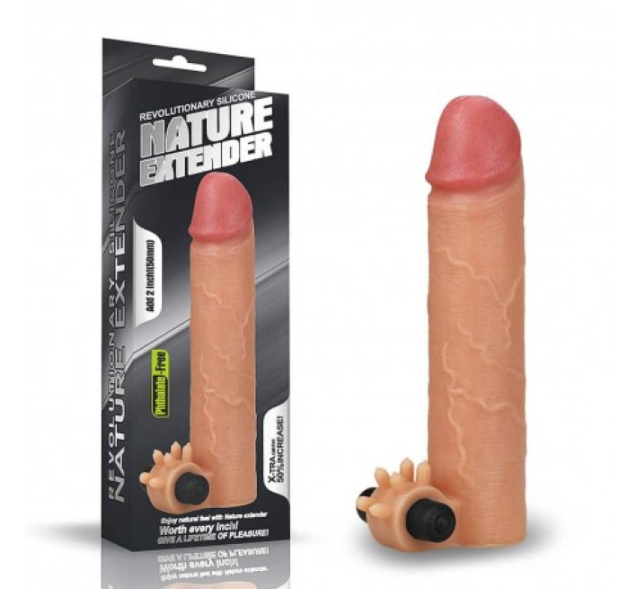 Насадка на член LoveToy Vibrating Nature Extender Add 2