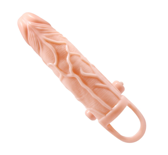 Насадка на член Pretty Love Brave Man Vibro Extension Vibrating Penis Sleeve Flesh
