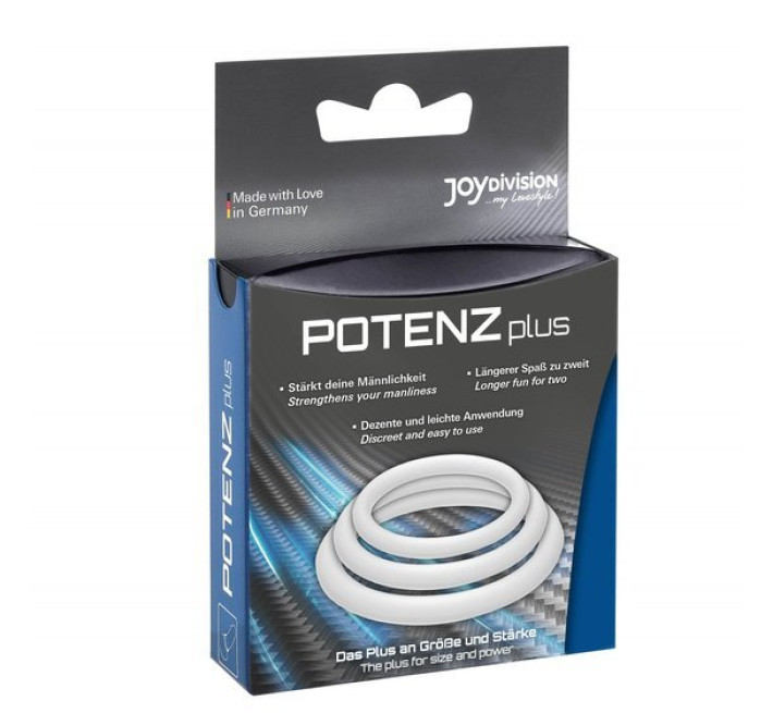 Эрекционные кольца Joydivision POTENZplus Transparent 3 Mix Прозрачные S-M-L