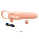 Насадка на член Pretty Love Brave Man Vibro Extension Vibrating Penis Sleeve Flesh