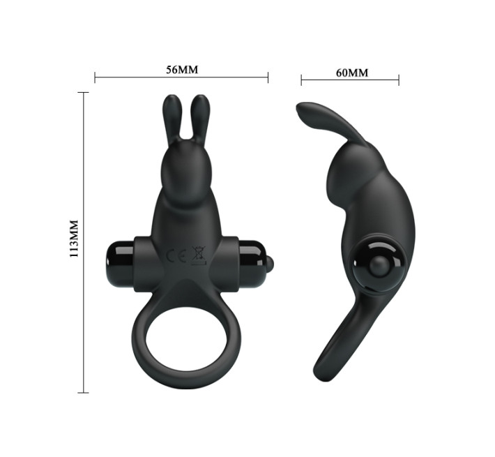 Эрекционное кольцо Pretty Love Vibrant Penis Ring I Black