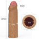 Насадка на член LoveToy Revolutionary Silicone Nature Extender Add 1 Brown 140