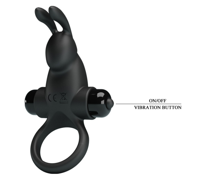 Эрекционное кольцо Pretty Love Vibrant Penis Ring I Black