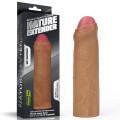Насадка на член LoveToy Revolutionary Silicone Nature Extender Add 1 Brown 140