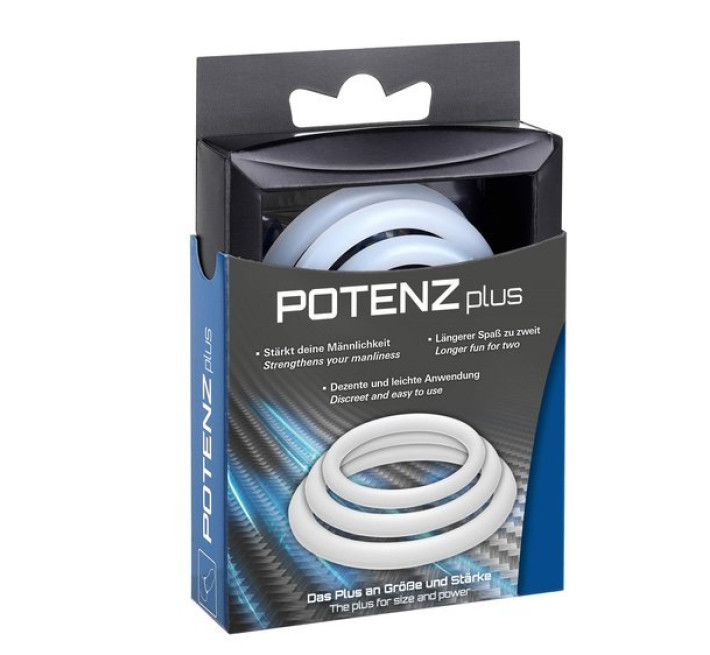 Эрекционные кольца Joydivision POTENZplus Transparent 3 Mix Прозрачные S-M-L