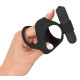 Ерекційне кільце You2Toys Velvets Cock & Ball Ring vibrierender Penisund Hodenring Чорне