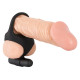 Ерекційне кільце You2Toys Velvets Cock & Ball Ring vibrierender Penisund Hodenring Чорне