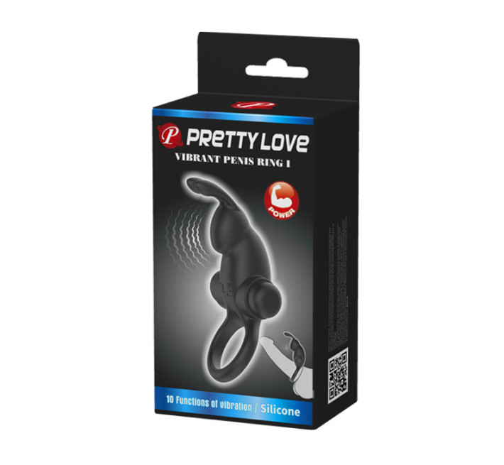 Эрекционное кольцо Pretty Love Vibrant Penis Ring I Black